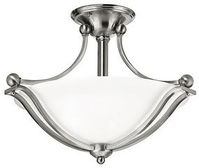 Πλαφονιέρα Φωτιστικό Οροφής 2xE27 Νίκελ Φ49cm Bolla HK-BOLLA-SF Elstead Lighting-HK-BOLLA-SF-Νίκελ Ματ HK-BOLLA-SF