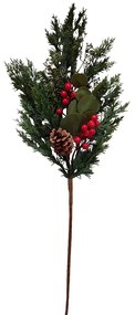 XMAS RED BERRY 80 ΚΛΑΔΙ ΠΡΑΣΙΝΟ ΚΟΚΚΙΝΟ H80cm