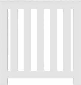vidaXL Κάλυμμα Καλοριφέρ Λευκό 78x20x82 εκ. από Επεξεργασμένο Ξύλο