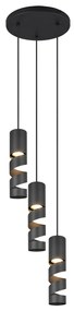 Φωτιστικό Κρεμαστό Trio Lighting STREAM 364030332 Μαύρο Ματ (Black Mat)