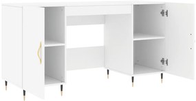 vidaXL Γραφείο Λευκό 140 x 50 x 75 εκ. από Επεξεργασμένο Ξύλο