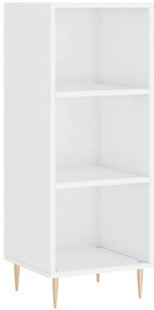vidaXL Ντουλάπι Γυαλ. Λευκό 34,5 x 34 x 180 εκ. από Επεξεργασμένο Ξύλο