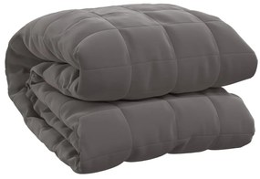 vidaXL Κουβέρτα Βαρύτητας Γκρι 155 x 220 εκ. 7 κ. Υφασμάτινη