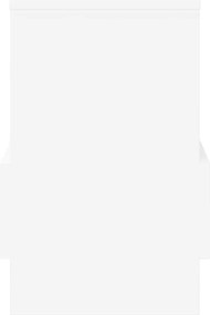 vidaXL Ράφι Περιοδικών Λευκό 35 x 30 x 45 εκ.