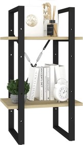 vidaXL Βιβλιοθήκη με 2 Ράφια Sonoma Δρυς 40 x 30 x 70 εκ. Επεξ. Ξύλο
