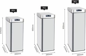 Σκουπίδια μπορεί να Kitchen Move Γκρι 60 L