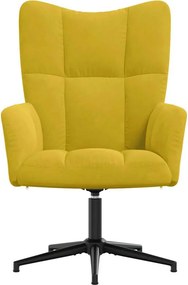 vidaXL Πολυθρόνα Relax Κίτρινο Μουσταρδί Βελούδινη