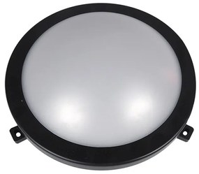Adeleq Led Χελώνα Pc Στρογγυλή Φ210mm 12W 4000K Ip54 Μαύρη 21-101211