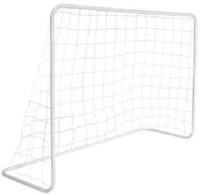 Τέρμα Ποδοσφαίρου Σιδερένιο με Δίχτυ 122x182x61cm Λευκό YX180