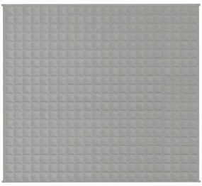 vidaXL Κουβέρτα Βαρύτητας Γκρι 200 x 230 εκ. 13 κ. Υφασμάτινη