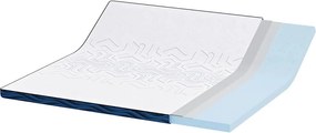 vidaXL Στρώμα επικάλυψης Λευκό 200 x 200 cm Ζακάρ ύφασμα