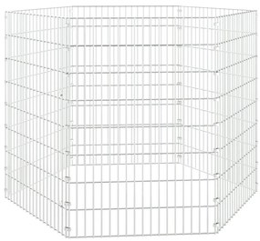 vidaXL Περίφραξη Ζώων Ελεύθερης Βοσκής 6 Πάνελ 54x80 εκ. Γαλβ. Σίδερο