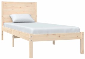 vidaXL Πλαίσιο Κρεβατιού 90 x 190 εκ. από Μασίφ Ξύλο Single