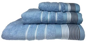 Σετ πετσέτες 3τμχ Βαμβακερές Bella Blue 24home