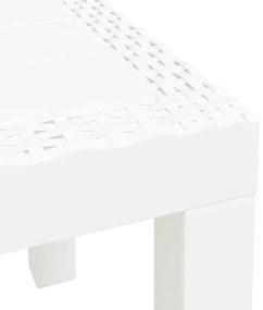 vidaXL Τραπέζι Κήπου Λευκό 59 x 47 x 40 εκ. Πολυπροπυλένιο