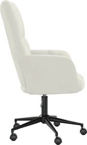 vidaXL Πολυθρόνα Relax Λευκό Κρεμ Βελούδινη