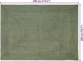 vidaXL Χαλί Περιοχής Λαδί 200 x 290 εκ. Γιούτα