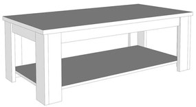 Τραπεζάκι Σαλονιού Oscar KS Γκρί Δρύς 120x60x41 εκ. 120x60x41 εκ.