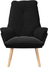 vidaXL Πολυθρόνα Μαύρο 69 x 74 x 93 εκ. Υφάσματος Sherpa