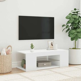 vidaXL Έπιπλο Τηλεόρασης με LED Λευκό 90x39x30 εκ.