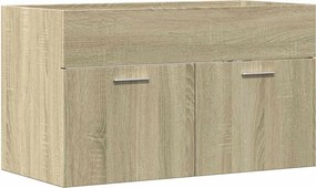 vidaXL Ντουλάπι Νιπτήρα Sonoma Δρυς 80 x 38,5 x 46 εκ. από Επεξ. Ξύλο