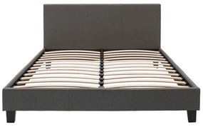 Κρεβάτι Nevil διπλό 150x200 με ύφασμα χρώμα ανθρακί 156x212x86.5 εκ.