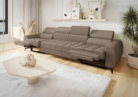 Καναπές Calyra Relax Lthr Τετραθέσιος-Καφέ