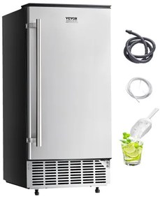 VEVOR Undercounter Ice Maker 80 Lbs/Day Built-in Ice Machine with Reversible Door