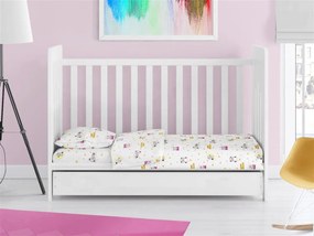 ΣΕΝΤΟΝΙΑ ΕΜΠΡΙΜΕ ΣΕΤ 3 τεμ bebe Sweet Dreams 553 120X160 White-Pink 100% Cotton