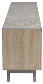 Έπιπλο τηλεόρασης Kasandra pakoworld μπεζ μαρμάρου-sonoma 180x35x48.5εκ