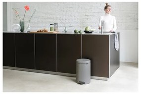 Кош за смет с педал Brabantia NewIcon 20L, Mineral Concrete Grey