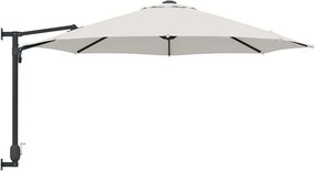 vidaXL Ομπρέλα Κήπου Άμμος 248 x 248 x 148 εκ. Πολυεστέρας και Χάλυβας