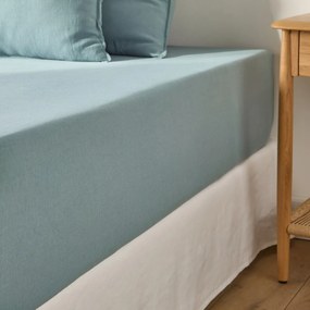 Σεντόνι με λάστιχο από προπλυμένο βαμβάκι λινό με γύρισμα 30 εκ., Marnie