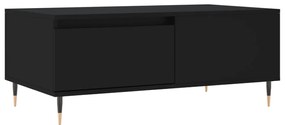vidaXL Τραπεζάκι Σαλονιού Μαύρο 90x50x36,5 εκ. Επεξεργασμ. Ξύλο