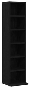 ντουλάπι CD Μαύρη δρυς 21x20x88 cm Κατασκευασμένο ξύλο - Μαύρο