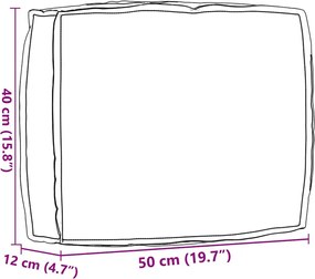 vidaXL Μαξιλάρι Ανθρακί 50 x 40 x 12 cm Ύφασμα Όξφορντ