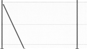 vidaXL Στύλος Περιφράξεων Γκρι 50 x 1,5 μ. (25 mm πλέγμα)