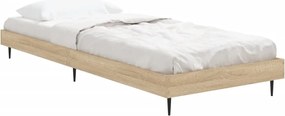 vidaXL Πλαίσιο Κρεβατιού Χωρ. Στρώμα Sonoma Δρυς 75x190εκ Επεξ. Ξύλο