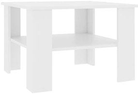 vidaXL Τραπεζάκι Σαλονιού Λευκό 60 x 60 x 42 εκ. από Επεξ. Ξύλο