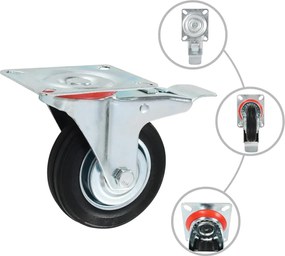 vidaXL Ρόδες Περιστρεφόμενες 24 τεμ. 100 χιλ.