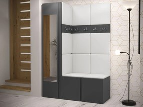 Έπιπλο υποδοχής Orion-Ανθρακί - Λευκό