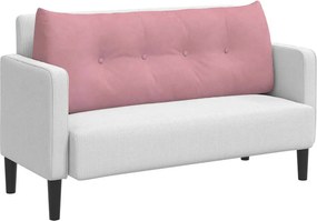 vidaXL Μαξιλάρι Πλάτης Ροζ 120 x 24 x 50 εκ Βελούδο
