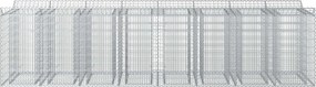 vidaXL Ανασηκωμένο κρεβάτι gabion 4 pcs Ασημί