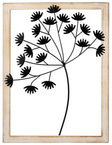 Wall Relief "Dandelion" Μέταλλο Μαύρο PU 30x3x40cm