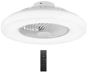 POWERTECH smart ανεμιστήρας οροφής HLL-0172 με LED φως, 36W, Φ55x20cm, λευκός