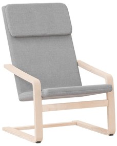 vidaXL Πολυθρόνα Relax Ανοιχτό Γκρι Υφασμάτινη