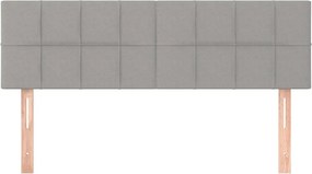 vidaXL Κεφαλάρια Αν. Γκρι 144x5x78/88 εκ. Ύφασμα