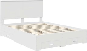vidaXL Σκελετός Κρεβατιού Λευκό 140 x 200 cm Επεξεργασμένο ξύλο