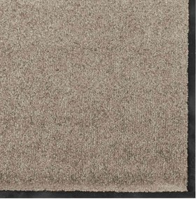 vidaXL Χαλάκι Εξώπορτας Μπεζ και Μαύρο 90 x 150 cm 100% Πολυαμίδιο