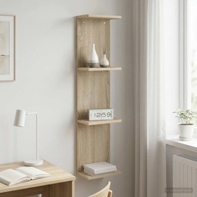 VidaXL Ράφι Τοίχου Sonoma Δρυς 25 x 15 x 100 εκ